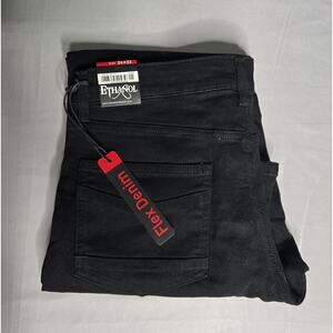 Ethanol Men’s Black Flex Denim Straight Jeans 34x32 Stretch New w/ Tags